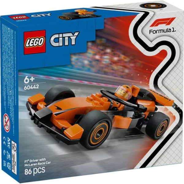 Lego City 60442: Οδηγός F1® Με Αγωνιστικό Αυτοκίνητο Mclaren