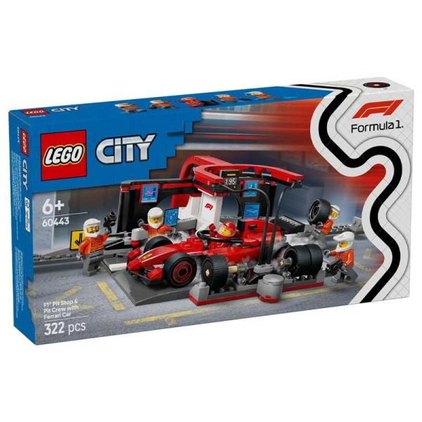 Lego City 60443: Πιτ Στοπ F1® & Ομάδα Με Αυτοκίνητο Ferrari