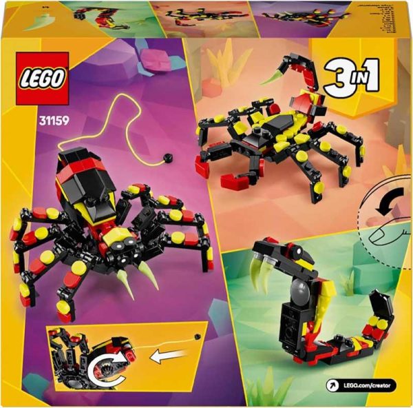 Lego Creator 3-in-1 31159: Άγρια Ζώα - Εντυπωσιακή Αράχνη