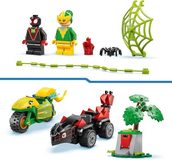 Lego Marvel 11198: Spidey and his Amazing Friends - Κυνηγητό Spin & Electro Με Δεινοσαυρο-Οχήματα