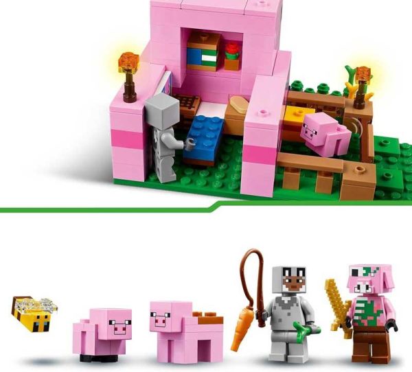 Lego Minecraft 21268: The Baby Pig House - Το Σπίτι-Μωρό Γουρούνι