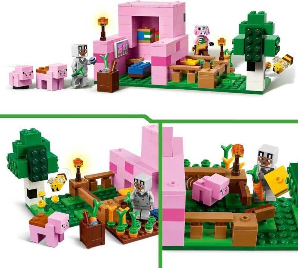Lego Minecraft 21268: The Baby Pig House - Το Σπίτι-Μωρό Γουρούνι