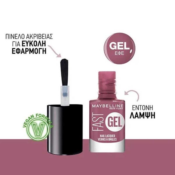 Maybelline Fast Gel Gloss Βερνίκι Νυχιών 07 - Pink Charge 7ml