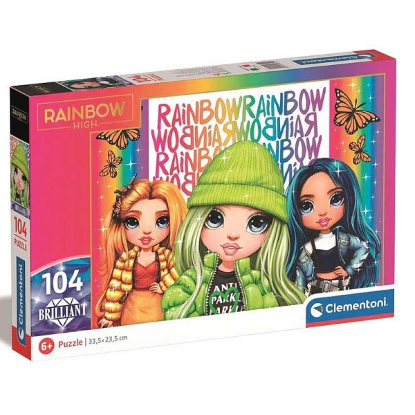 Clementoni Puzzle Supercolor Rainbow High Butterfly - Παζλ με 104 κομμάτια