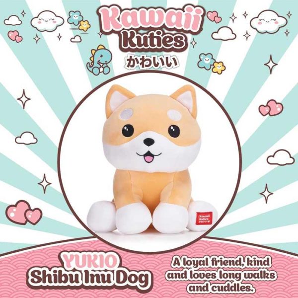 Kawaii Kuties Squishy Yukio Dog - Μαλακό Λούτρινο Σκυλάκι 33cm