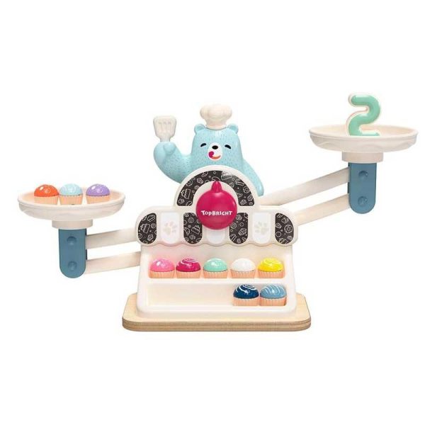 Top Bright Yummy Bear 123 - Εκπαιδευτικό Ξύλινο Παιχνίδι Εκμάθησης 'Ζυγαριά'