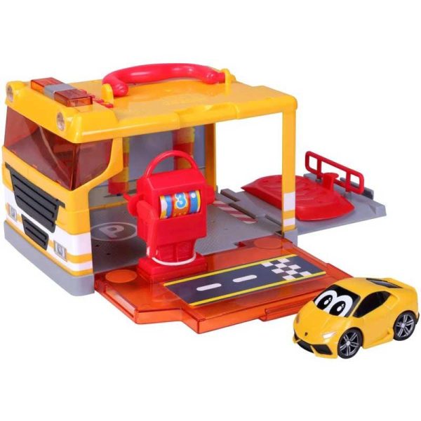 Bburago Junior My 1st Garage: Παιχνίδι Βαλιτσάκι Γκαράζ με Αυτοκινητάκι Ήχους & Φως