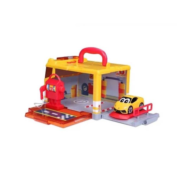 Bburago Junior My 1st Garage: Παιχνίδι Βαλιτσάκι Γκαράζ με Αυτοκινητάκι Ήχους & Φως