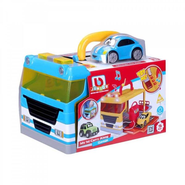 Bburago Junior My 1st Garage: Παιχνίδι Βαλιτσάκι Γκαράζ με Αυτοκινητάκι Ήχους & Φως