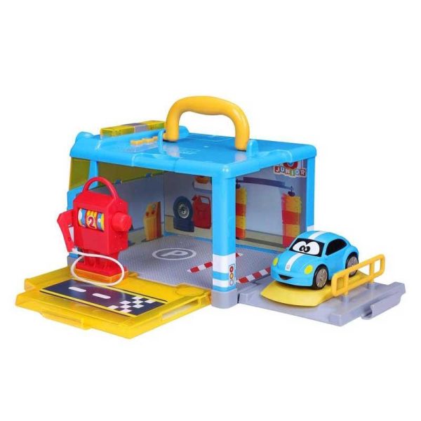 Bburago Junior My 1st Garage: Παιχνίδι Βαλιτσάκι Γκαράζ με Αυτοκινητάκι Ήχους & Φως