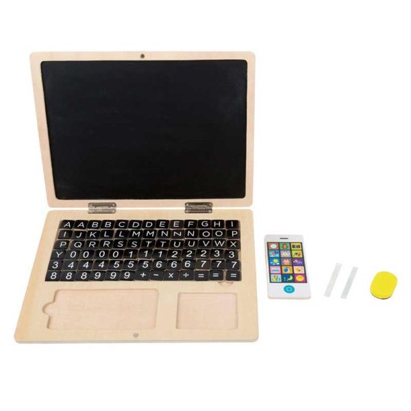 Small Foot Wooden Toy Laptop With Magnetic Board - Ξύλινο Μαγνητικό Λαπτοπ