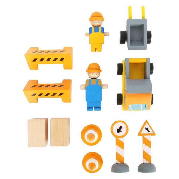 Small Foot Construction Crane - Ξύλινος Περιστρεφόμενος Γερανός 44 εκ. με Αξεσουάρ