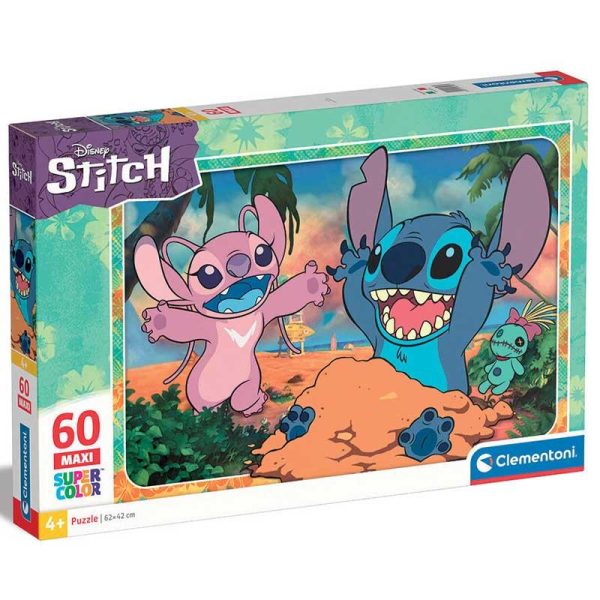 Clementoni Puzzle Maxi Supercolor Disney Stitch - Παζλ με 60 κομμάτια