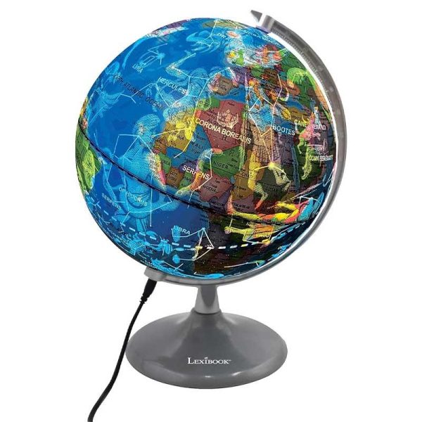 Lexibook 2-in-1 Luminous Globe Planetarium - Υδρόγειος Σφαίρα Φωτιζόμενη 26εκ.