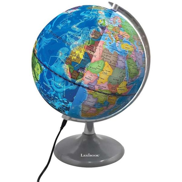 Lexibook 2-in-1 Luminous Globe Planetarium - Υδρόγειος Σφαίρα Φωτιζόμενη 26εκ.