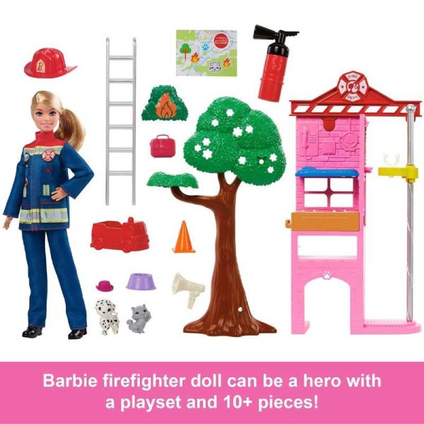 Barbie You Can Be Anything: Σετ Κούκλα Πυροσβέστης