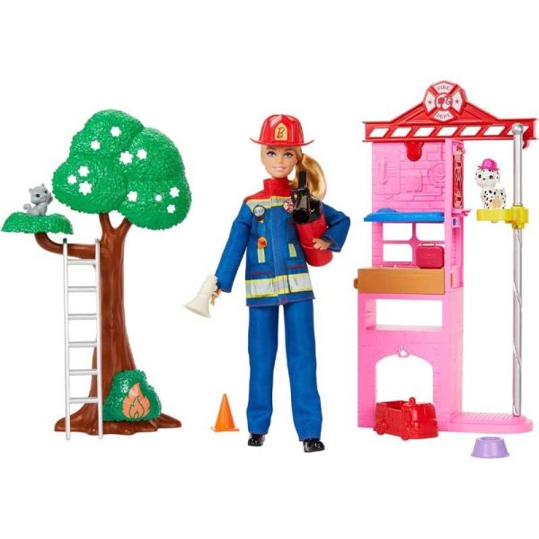 Barbie You Can Be Anything: Σετ Κούκλα Πυροσβέστης