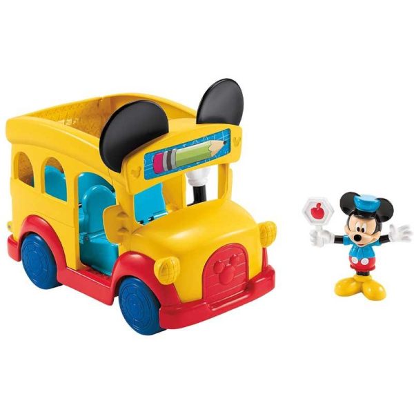 Fisher-Price Disney Club House: Σχολικό Λεωφορείο 30εκ. με Φιγούρα Mickey