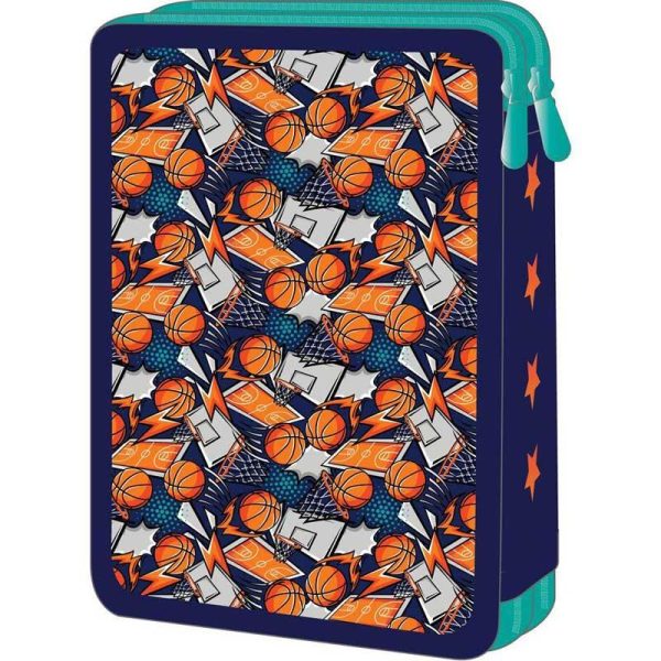 MUST Team Basketball - Κασετίνα Μπάσκετ Διπλή Γεμάτη