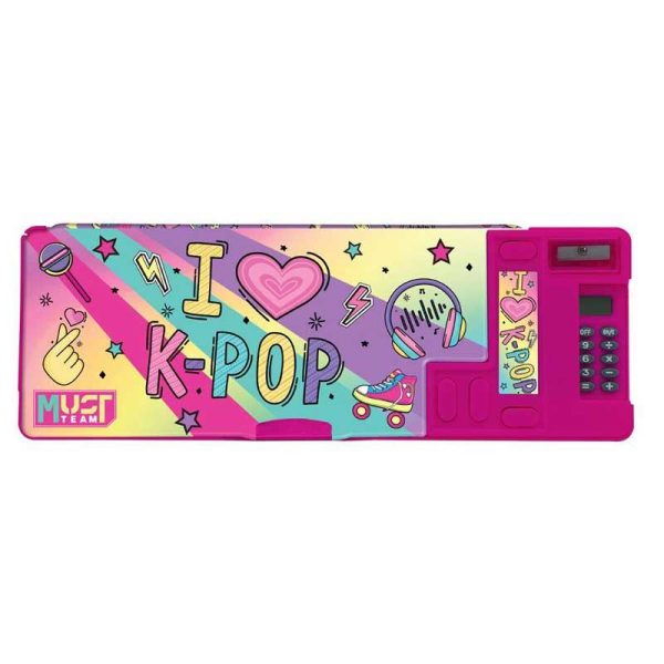 MUST I Love K-Pop - Κασετίνα με Μαγνητικό Κούμπωμα, Αριθμομηχανή, 2 Θήκες και Αξεσουάρ