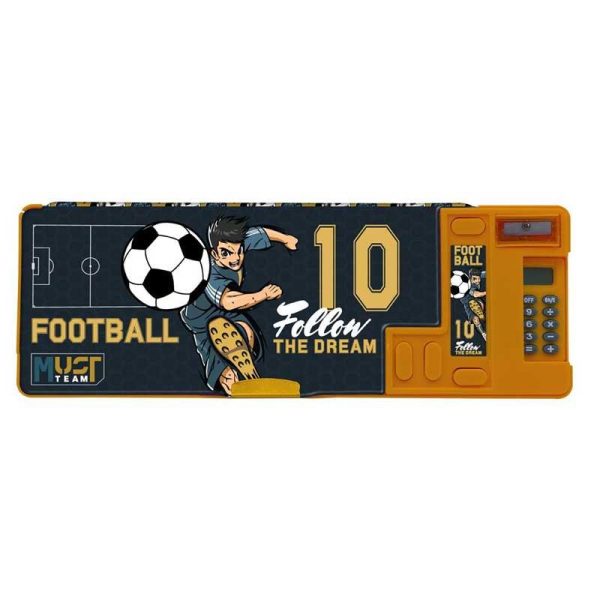 MUST Football - Κασετίνα με Μαγνητικό Κούμπωμα, Αριθμομηχανή, 2 Θήκες και Αξεσουάρ