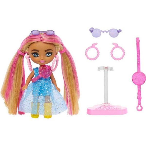 Barbie Extra Fly Mini Minis 'Pink Streak' Κούκλα 10εκ. #HNR61