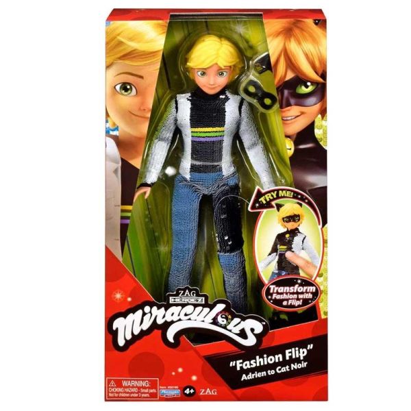 Miraculous 'Fashion Flip' Κούκλα Adrien to Cat Noir 26εκ.