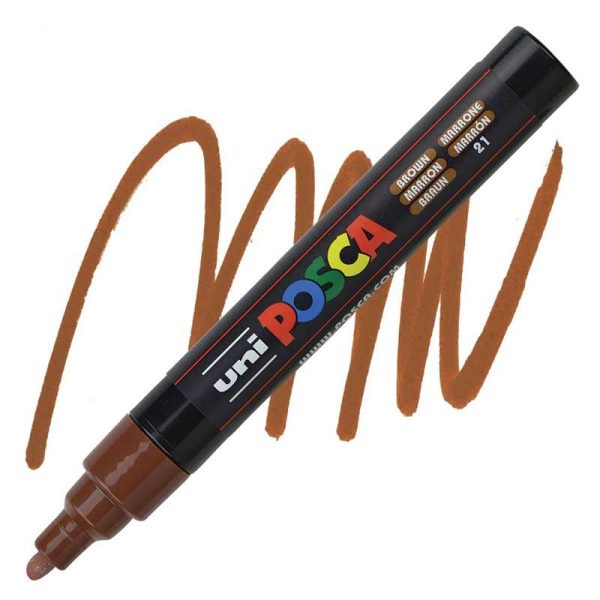 Posca PC-5M Μαρκαδόρος Σχεδίου 2.5mm Brown / Καφέ