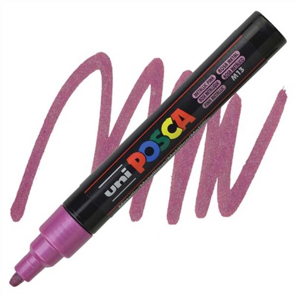 Posca PC-5M Μαρκαδόρος Σχεδίου 2.5mm Metallic Pink / Μεταλλικό Ροζ