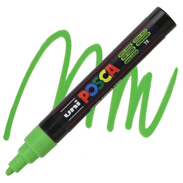 Posca PC-5M Μαρκαδόρος Σχεδίου 2.5mm Green Apple / Ανοικτό Πράσινο