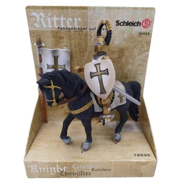 Schleich World Of Knights 70035: Σημαιοφόρος Σταυροφόρος Ιππότης με Σπαθί