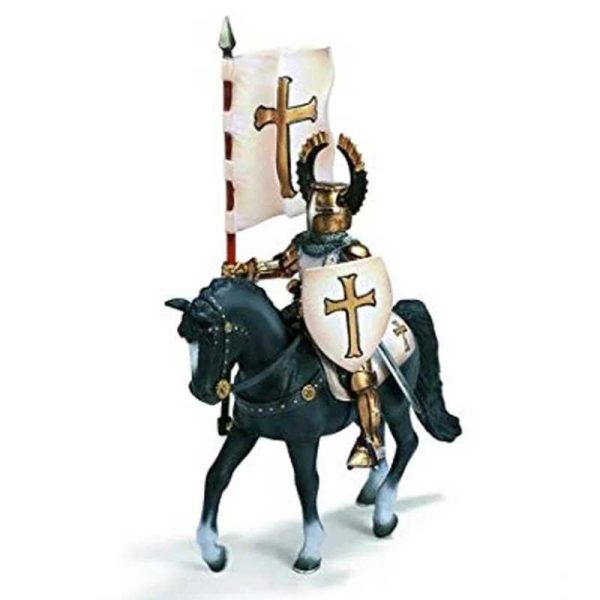 Schleich World Of Knights 70035: Σημαιοφόρος Σταυροφόρος Ιππότης με Σπαθί