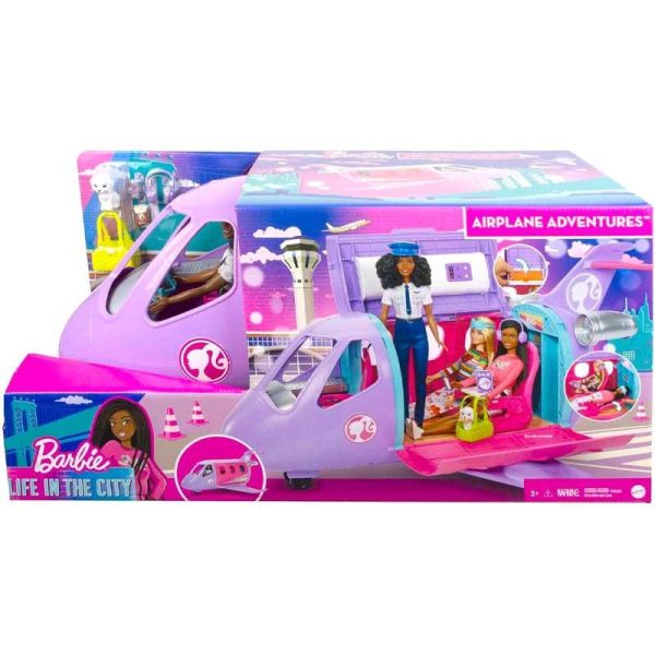 Barbie Life in the City Airplane Adventures - Το Αεροπλάνο της Barbie με Κούκλα Πιλότο #HCD49