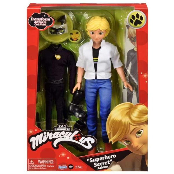 Miraculous 'Superhero Secret' Κούκλα Adrien to Cat Noir 26εκ.