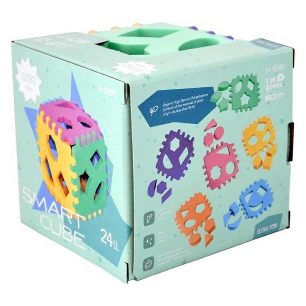 ELFIKI Bioplastic Smart Cube - Κύβος με Σχήματα - Σφηνώματα από Βιοπλαστικό