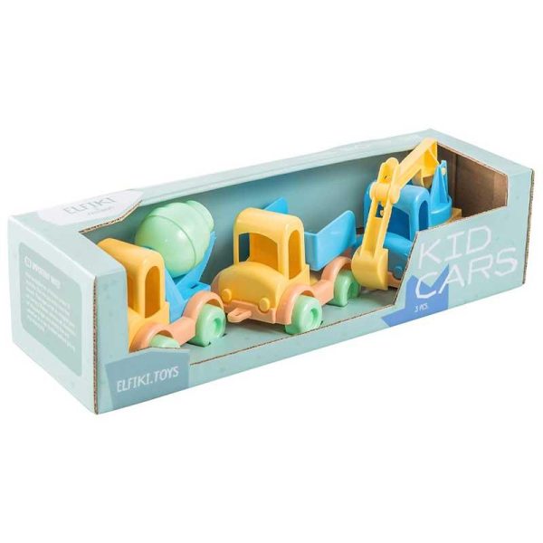 ELFIKI Bioplastic Kid Cars - Αυτοκινητάκια Εργοταξίου από Βιοπλαστικό