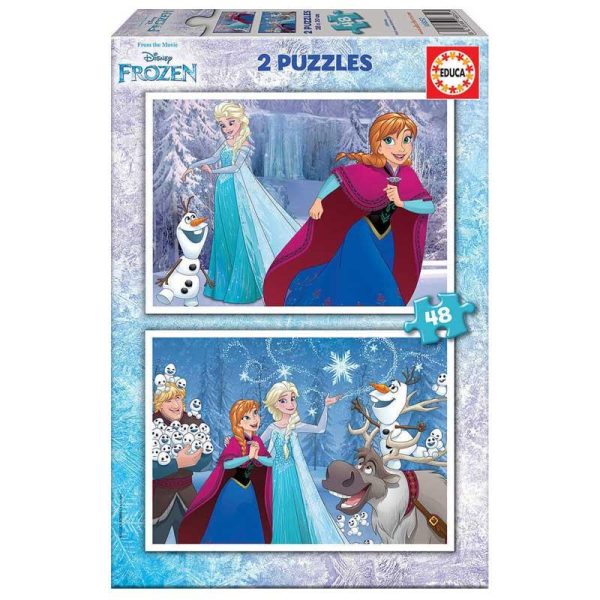 Educa Disney Frozen Puzzles - Σετ με 2 Παζλ 48τμχ