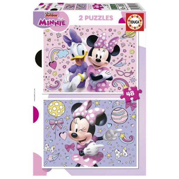 Educa Disney Minnie Mouse Puzzles - Σετ με 2 Παζλ 48τμχ