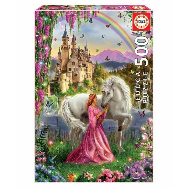 Educa Fairy with Unicorn Puzzle - Παζλ Νεραϊδα με Μονόκερο 500τμχ