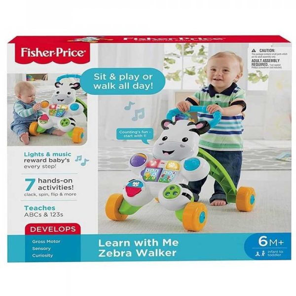 Fisher-Price Zebra Walker Εκπαιδευτική Στράτα - Ζέβρα με Δραστηριότητες & Μουσική