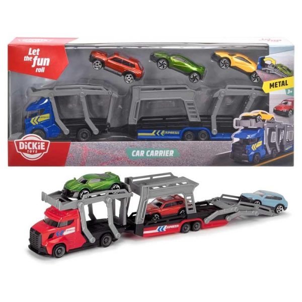 Dickie Toys Transporter Set - Νταλίκα Μεταφοράς με 3 Αυτοκινητάκια (Μπλε)