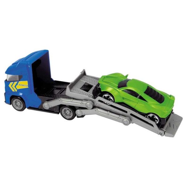 Dickie Toys Transporter Set - Νταλίκα Μεταφοράς με 3 Αυτοκινητάκια (Μπλε)