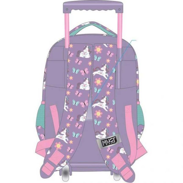 Must Τeam 'Lovely Unicorn' Σχολική Τσάντα Τρόλεϊ Δημοτικού με Πορτοφολάκι 44εκ.