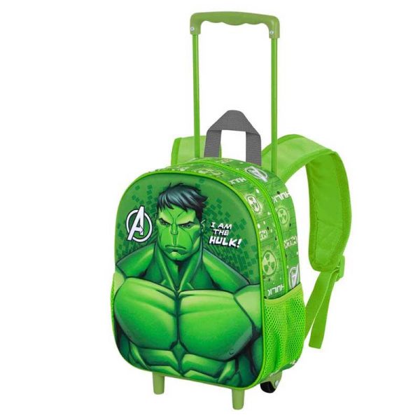Marvel Avengers Hulk 3D - Σχολική Τσάντα Τρόλεϋ Νηπιαγωγείου 34εκ. - Karactermania