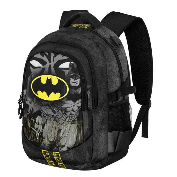 DC Comics Batman Caped Plus Running - Σχολική Τσάντα Πλάτης Δημοτικού με θύρα USB 46cm. - Karactermania
