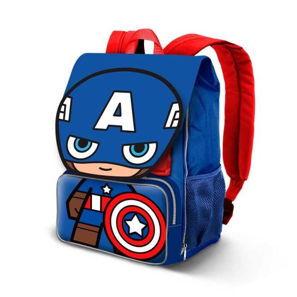 Marvel Captain America Expandable Backpack - Σχολική Τσάντα Πλάτης Νηπιαγωγείου 34εκ. - Karactermania