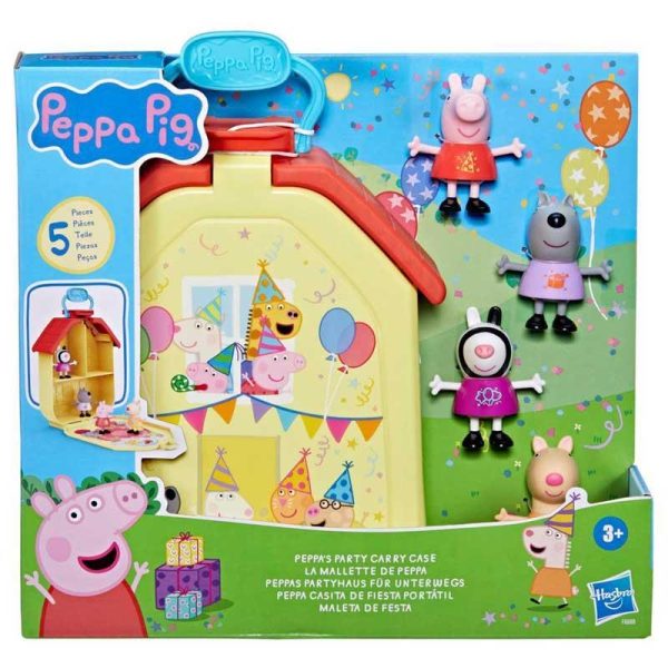 Peppa Pig Peppa's Party Carry Case - Βαλιτσάκι Πάρτι με την Πέππα με 4 Φιγούρες