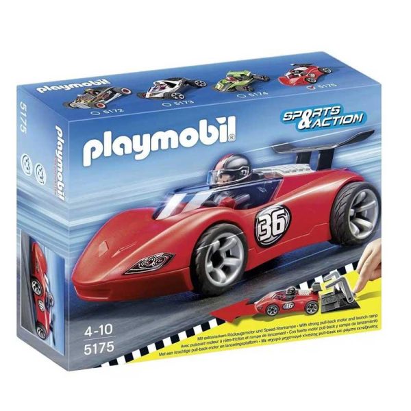 Playmobil Sports & Action 5175: Red Racing Turbo Αγωνιστικό Αυτοκίνητο Pull Back (2012)