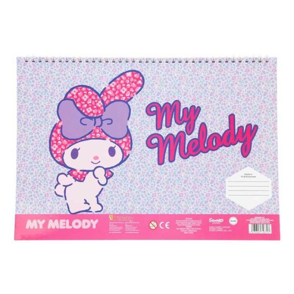 My Melody Μπλόκ Ζωγραφικής 22x33cm 40Φυλλο με Αυτοκόλλητα