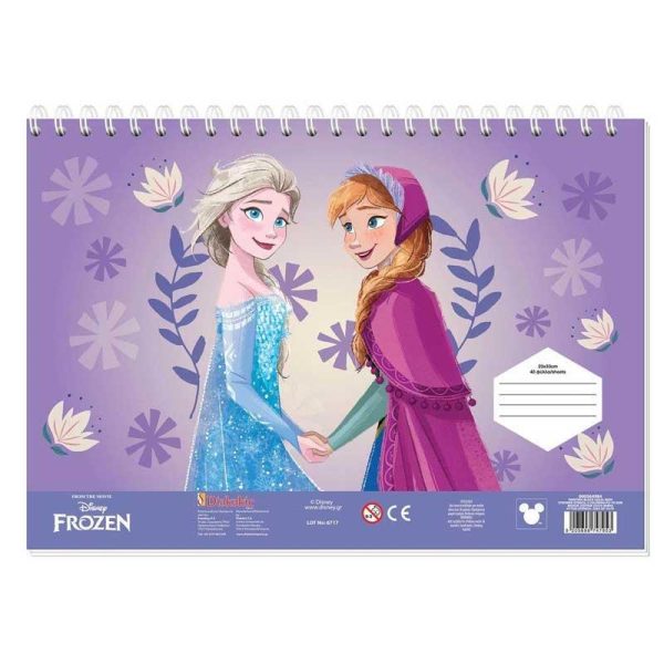 Disney Frozen Μπλόκ Ζωγραφικής 22x33cm 40Φυλλο με Αυτοκόλλητα